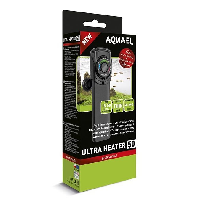 Нагреватель AQUAEL ULTRA HEATER 50W для аквариума 15 - 50 л (пластиковый, регулируемый)