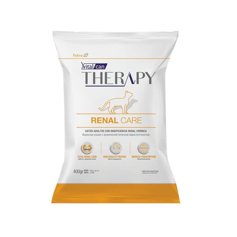 Vitalcan Therapy Feline Renal Care для кошек, старше 1 года, при болезнях почек, с курицей, 400 г