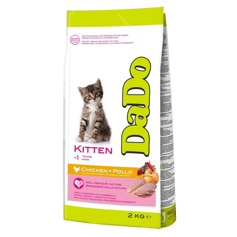 Dado Cat Kitten Chicken сухой корм для котят, с курицей - 2 кг