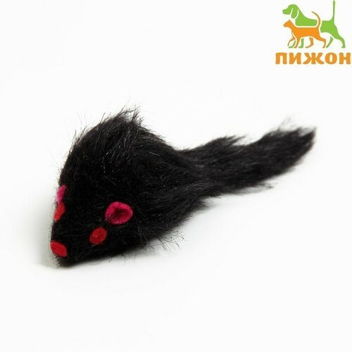 Игрушка для кошек 'Мышь малая', 5 см, чёрная