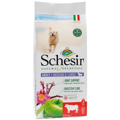 SCHESIR NS Grain-Free Говядина сухой корм д/собак средних и крупных пород (9,6 кг)