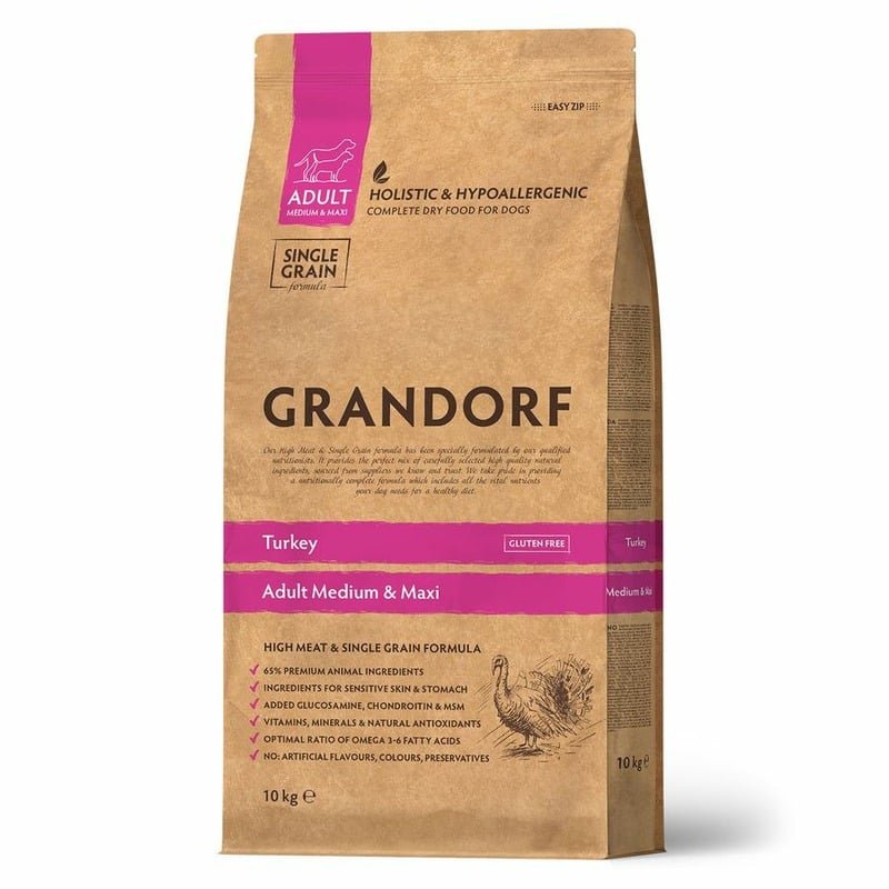 Grandorf Grandorf сухой корм для собак средних и крупных пород, с индейкой - 10 кг
