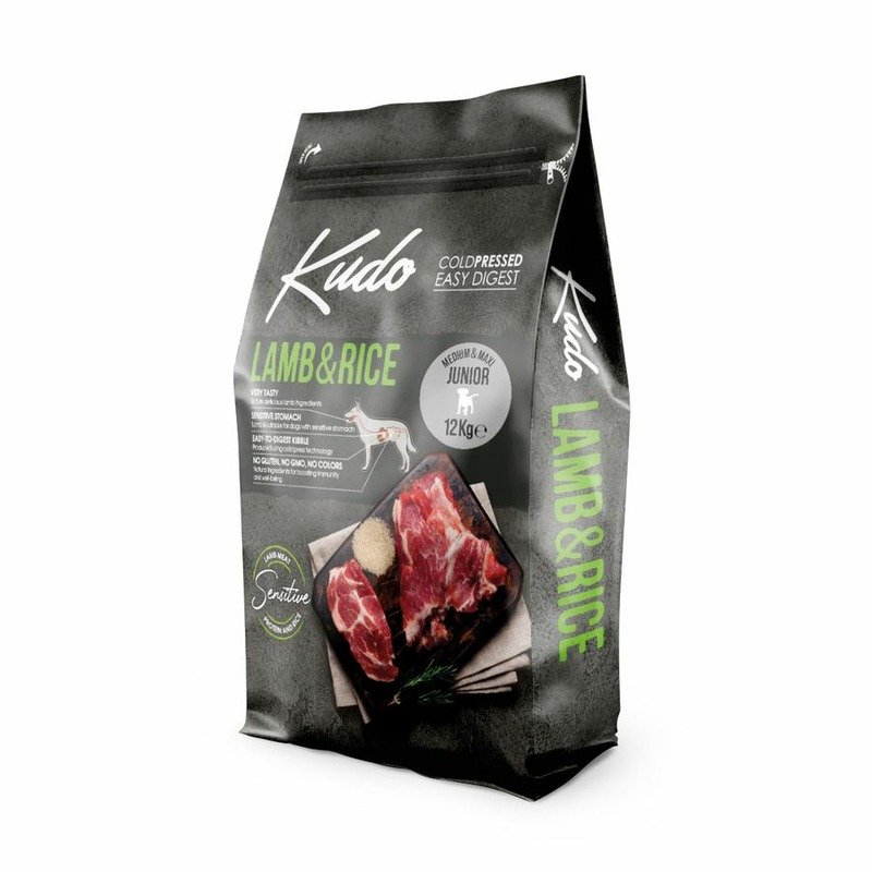 Kudo Kudo Lamb & Rice Medium & Maxi Junior сухой корм для щенков средних и крупных пород с чувствительным пищеварением, с ягненком и рисом