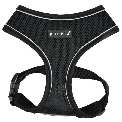 Шлейка Puppia Soft harness pro, обхват шеи 26 см, черный, S