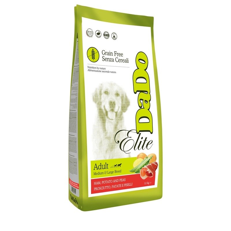 Dado Dog Elite Adult Medium & Large Breed Ham Potato & Peas Grain Free сухой корм для собак средних и крупных пород, беззерновой, с ветчиной, картофелем и горохом