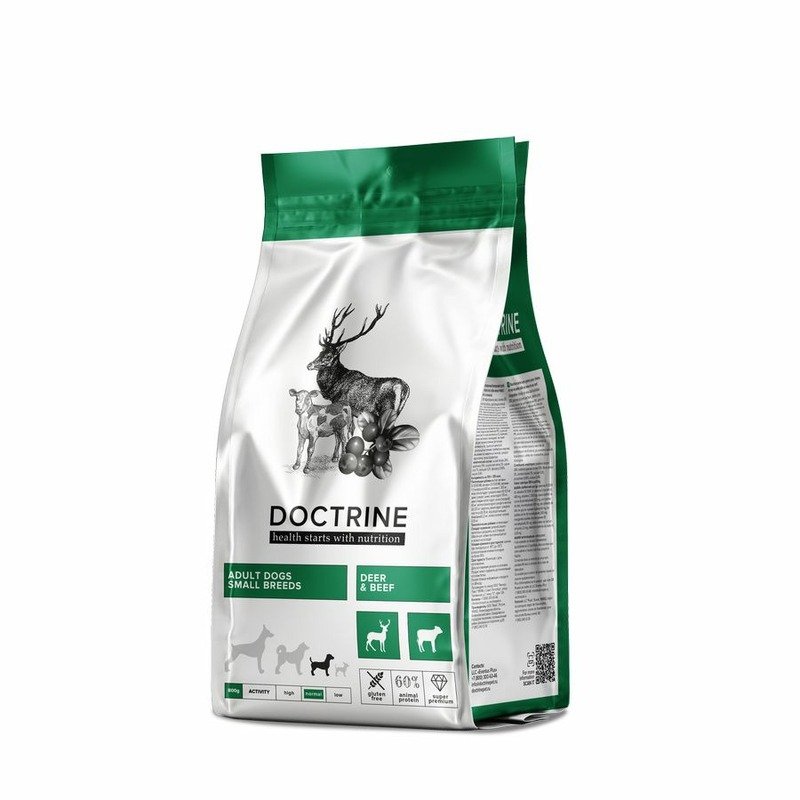Doctrine сухой корм для собак мелких пород с телятиной и олениной - 800 г