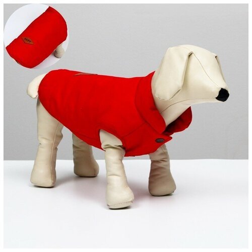 Куртка для собак, L (ДС 30 см, ОШ 44 см, ОГ 44 см), красная