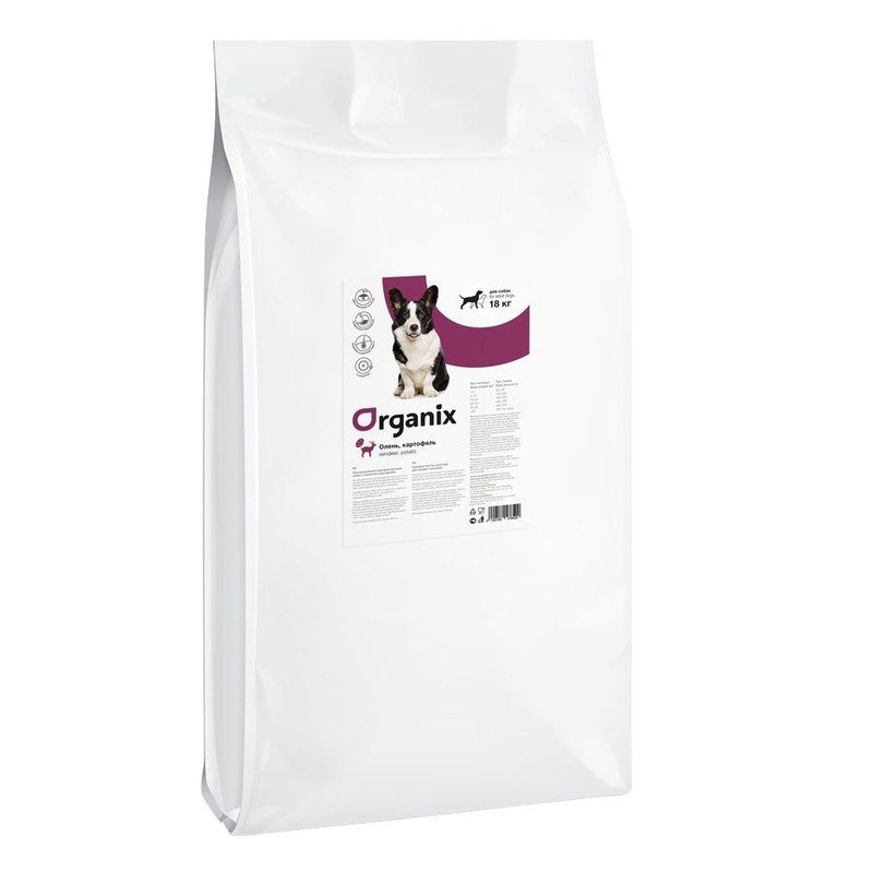 Organix Adult Dogs сухой корм для собак, с олениной и картофелем - 18 кг