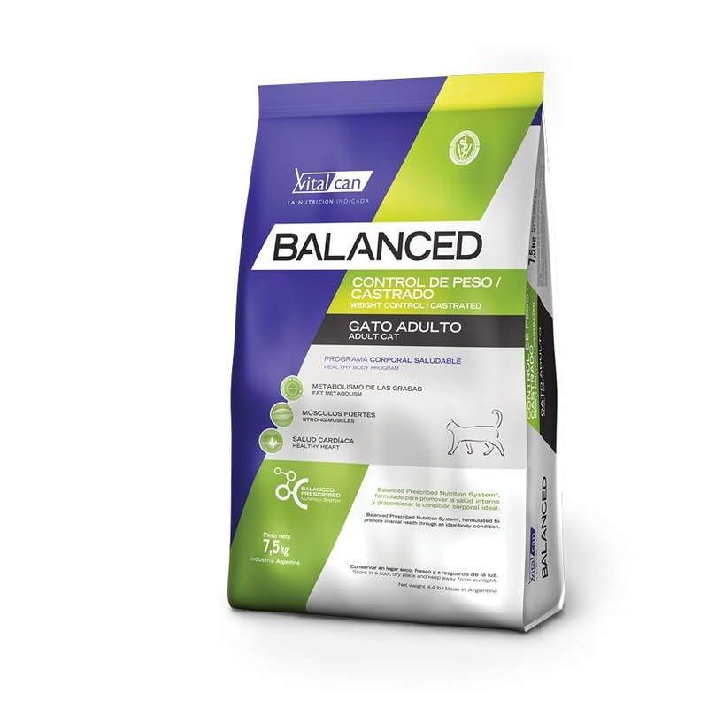 Vitalcan Balanced Cat Weight Control/Castrated сухой корм для стерилизованных кошек, контроль веса, с курицей