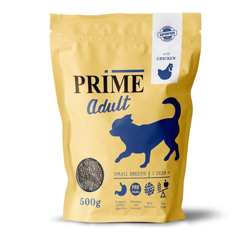 Prime Prime сухой корм для собак мелких пород с 12 мес. с курицей (500 г)