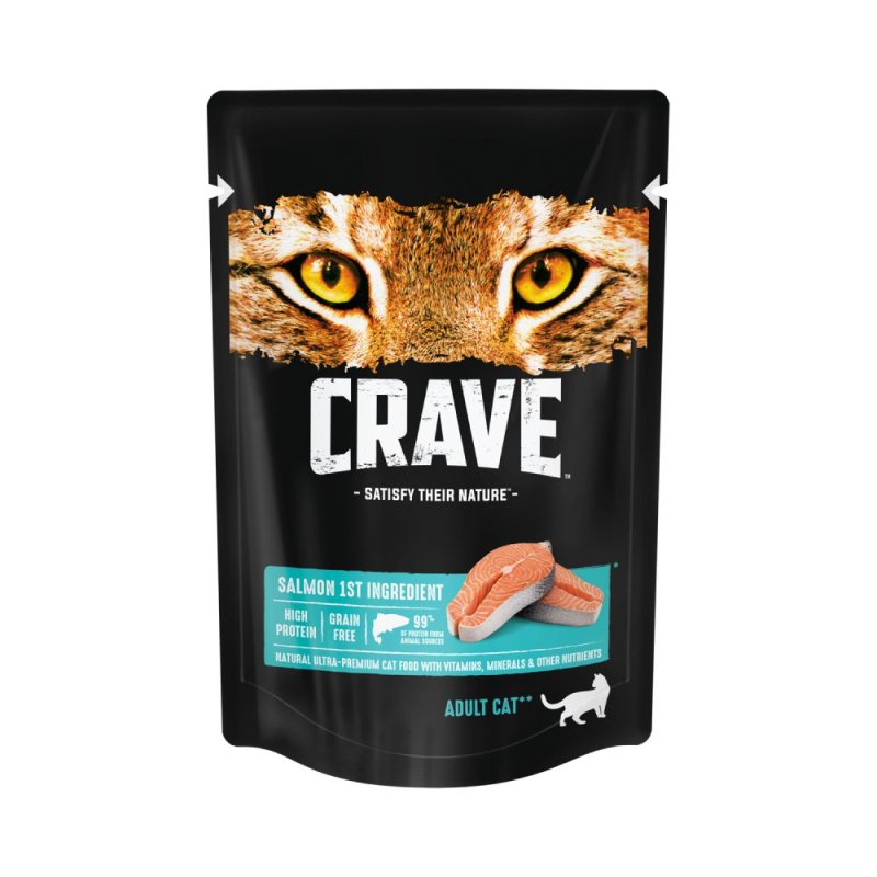 Корм для кошек Crave Лосось пауч 70г