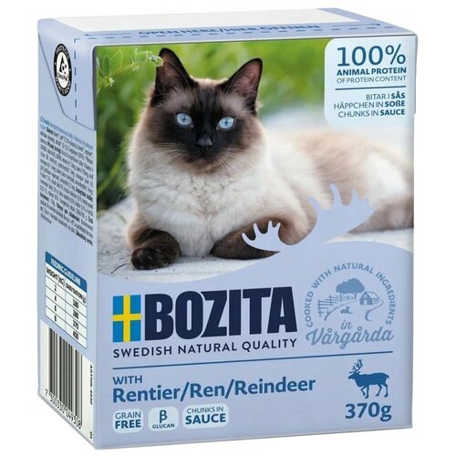 Влажный корм для кошек Bozita с олениной 370 г (кусочки в соусе)