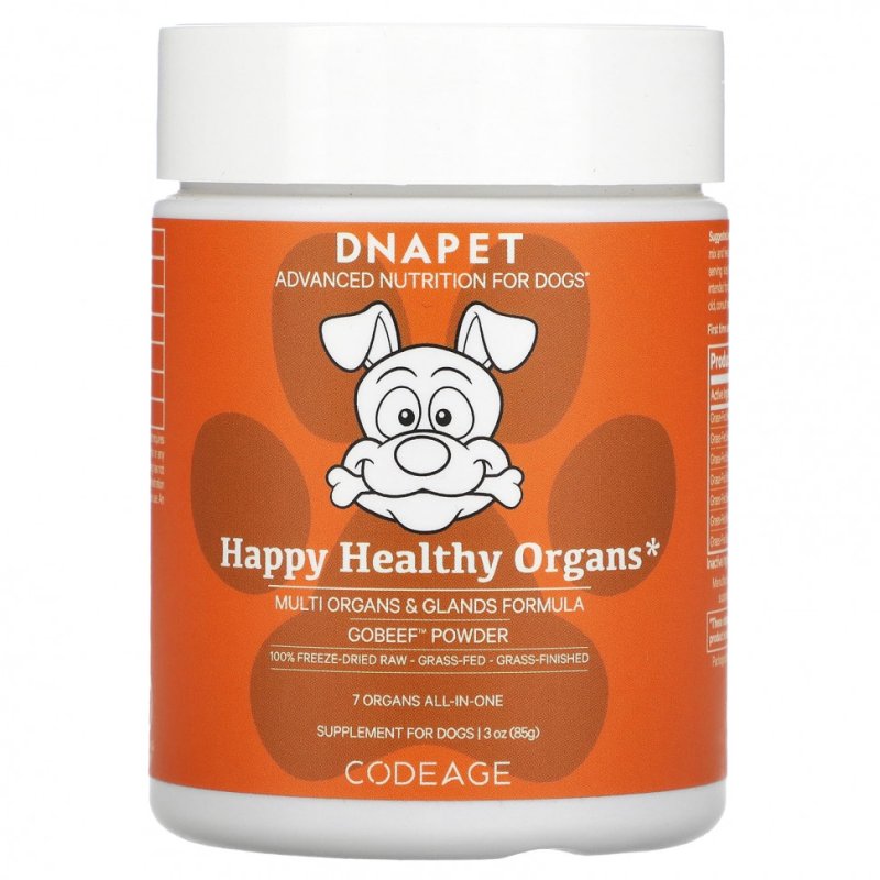 Codeage, DNA PET, Happy Healthy Organs, для собак, 85 г (3 унции)