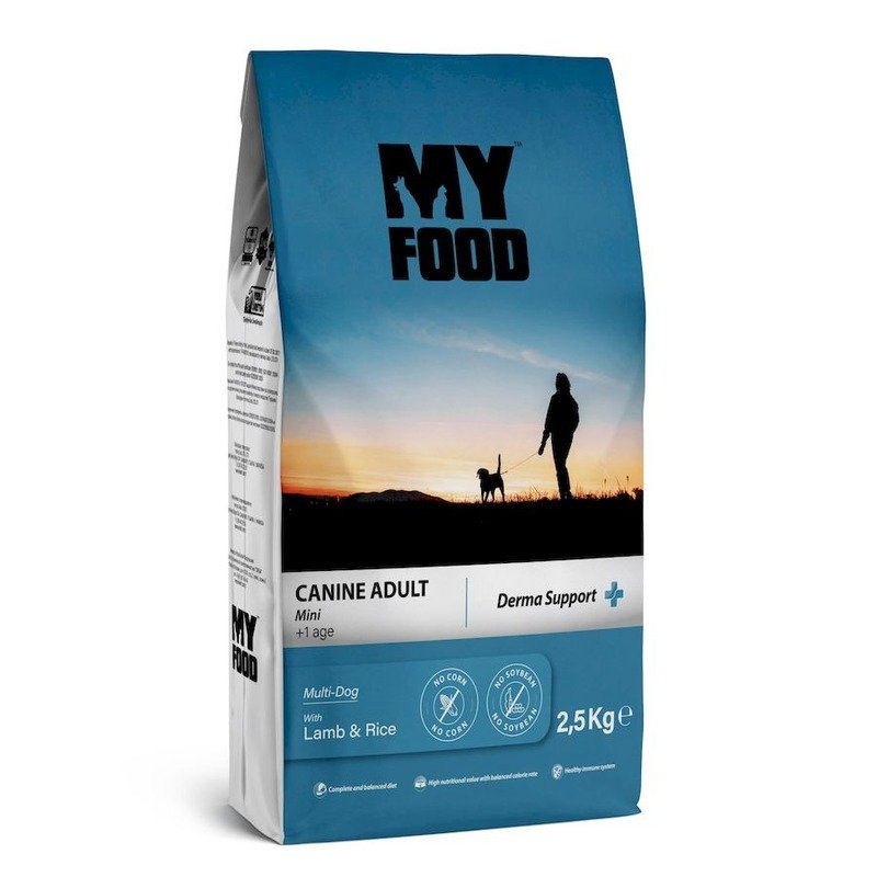 Myfood Canine Adult Mini Multi-Dog with Lamb & Rice полнорационный сухой корм для собак мелких пород, с ягненком и рисом - 2,5 кг