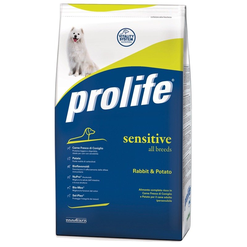 Prolife Prolife Dog Adult Sensitive сухой корм для гиперчувствительных собак с кроликом и картофелем - 800 г