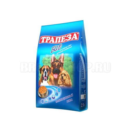 Трапеза Био Сухой корм для взрослых собак с нормальным весом 2,5 кг