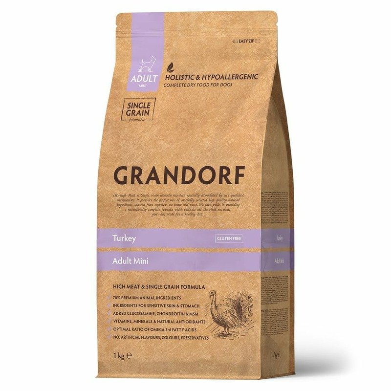 Grandorf Grandorf сухой корм для собак мелких пород, с индейкой - 1 кг