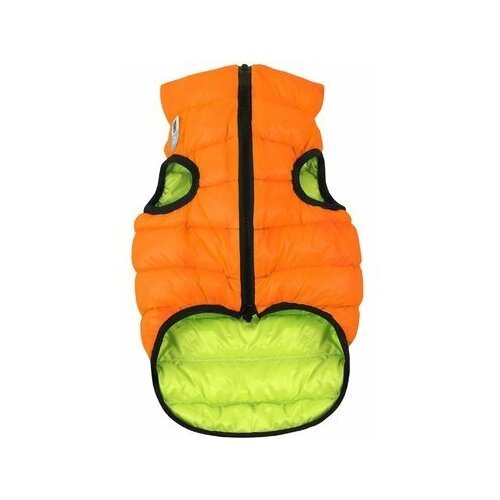 AiryVest Курточка двухсторонняя ЭйриВест, размер XS 30, оранжево-салатовая. Спина: 43-45см, объем груди: 27-30см