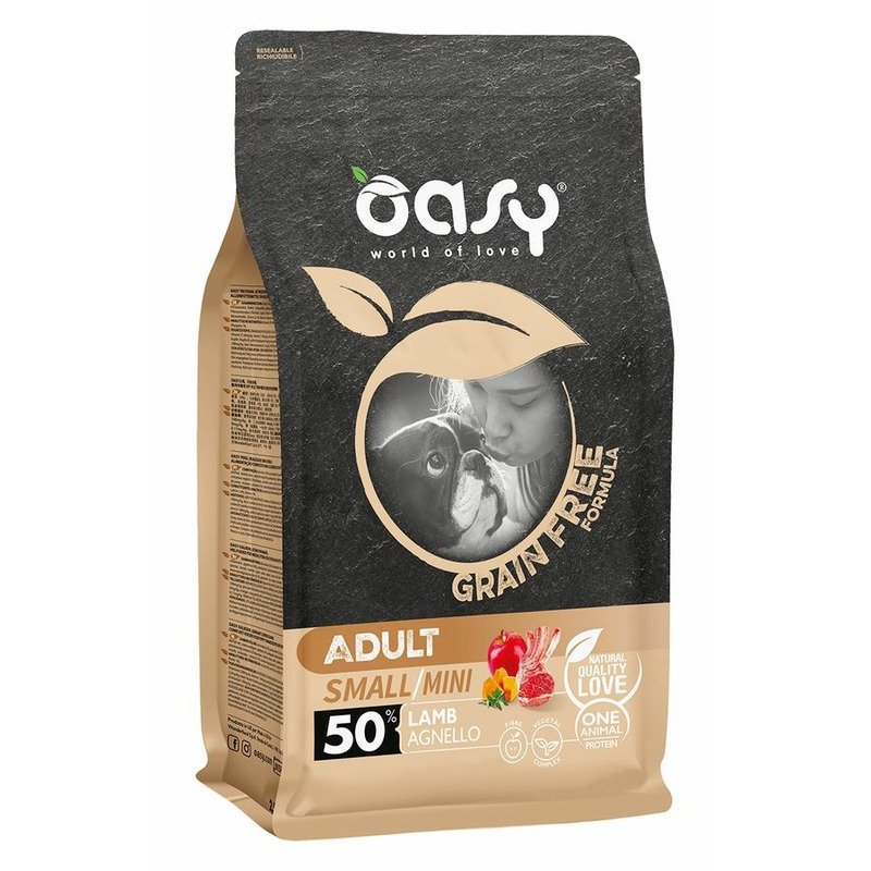 OASY Oasy Dry Dog Grain Free Adult Small сухой беззерновой корм для взрослых собак мелких пород с ягненком