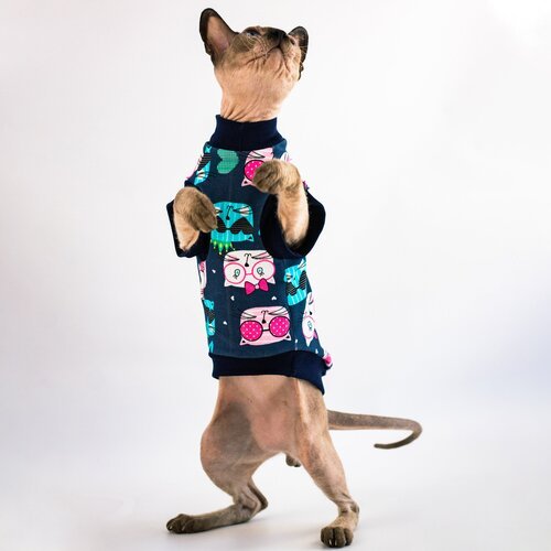Одежда для кошек Элегантный Хвост, футболка Кошачий Вайб , размер XL