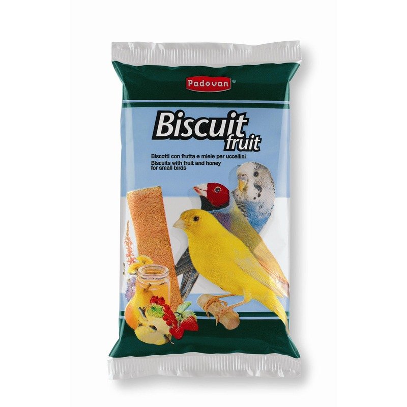 Лакомство бисквит Padovan Biscuit Fruit для декоративных птиц с фруктами и яйцом - 30 г