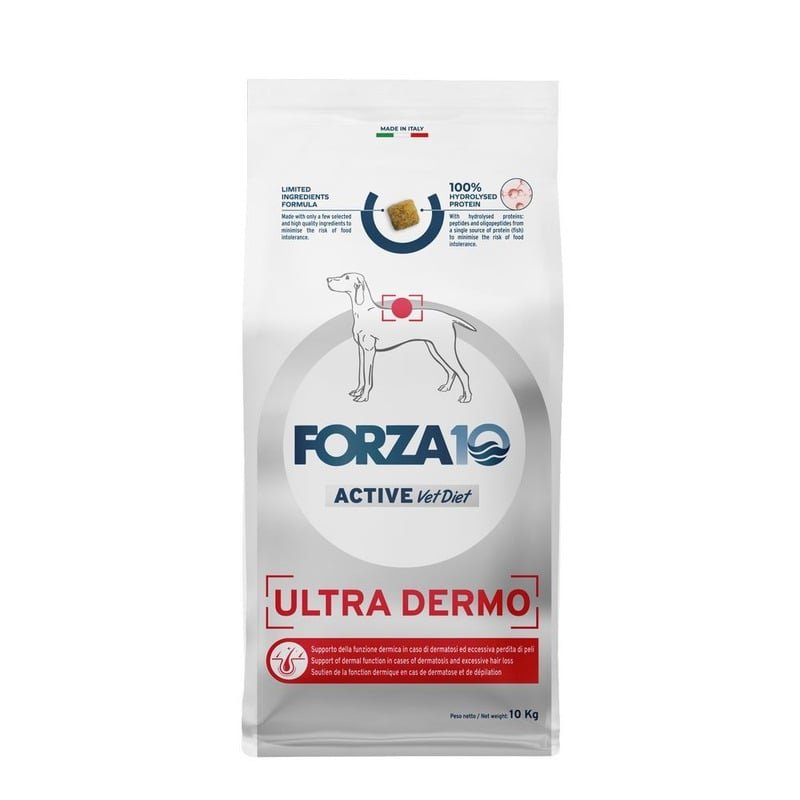 Forza10 Active VetDiet Ultra Dermo сухой корм для собак всех пород, для кожи и шерсти, с рыбой - 10 кг