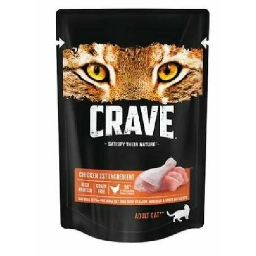 Crave Паучи для взрослых кошек с курицей 70г. 10232124 0,07 кг 52821 (2 шт)