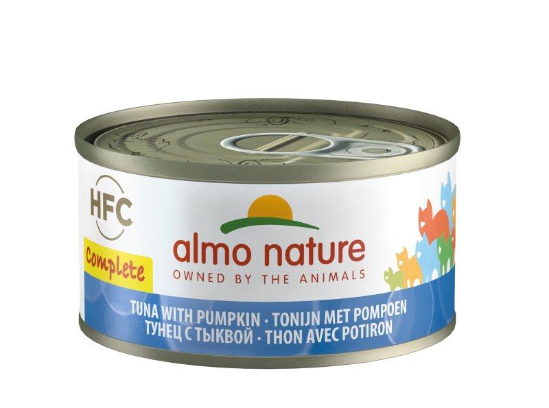 Almo Nature консервы Almo Nature консервы полнорационные для кошек, с тунцом и тыквой (1,68 кг)
