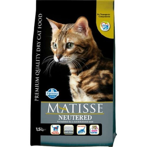 FARMINA Сухой сбалансированный корм для стерилизованных кошек и кастрированных котов Matisse курица 4491 0,4 кг 39059 (3 шт)
