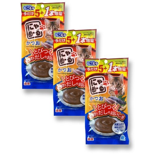 Коктейль смузи Japan Premium Pet на основе японского тунца. Ферментированный для здоровья ЖКТ.5+1 стиков х 12 г х 3 уп