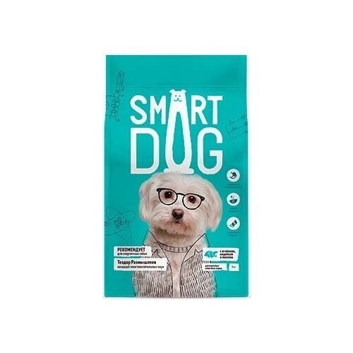 Smart Dog сухой корм Для взрослых собак с ягнёнком лососем индейкой 3 кг 55706 (2 шт)