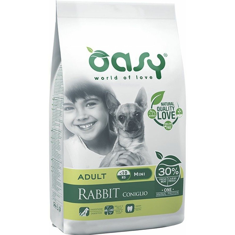 OASY Oasy Dry Dog OAP Adult Small сухой корм для взрослых собак мелких пород c кроликом