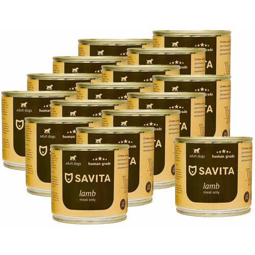 SAVITA консервы для собак «Ягненок» 0,41 кг. х 16 шт.