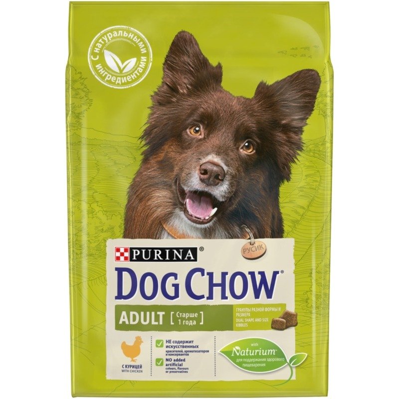 DOG CHOW Сухой корм Dog Chow для взрослых собак, с курицей - 2,5 кг