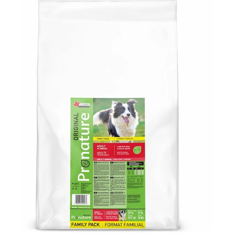 Pronature Original сухой корм для собак всех пород с ягненком и ячменем