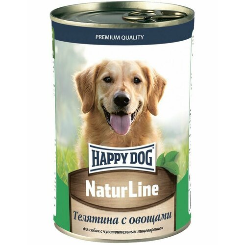Консервы для собак HAPPY DOG Natur Line Телятина с овощами 410 г